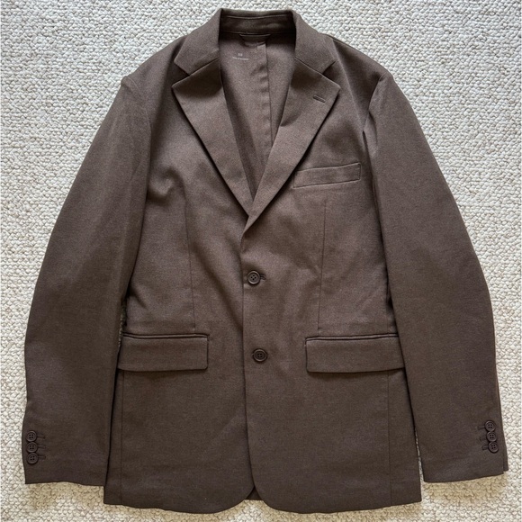 Muji Men's Stretch Brushed Jacket, Brown, XS - Picture 1 of 13